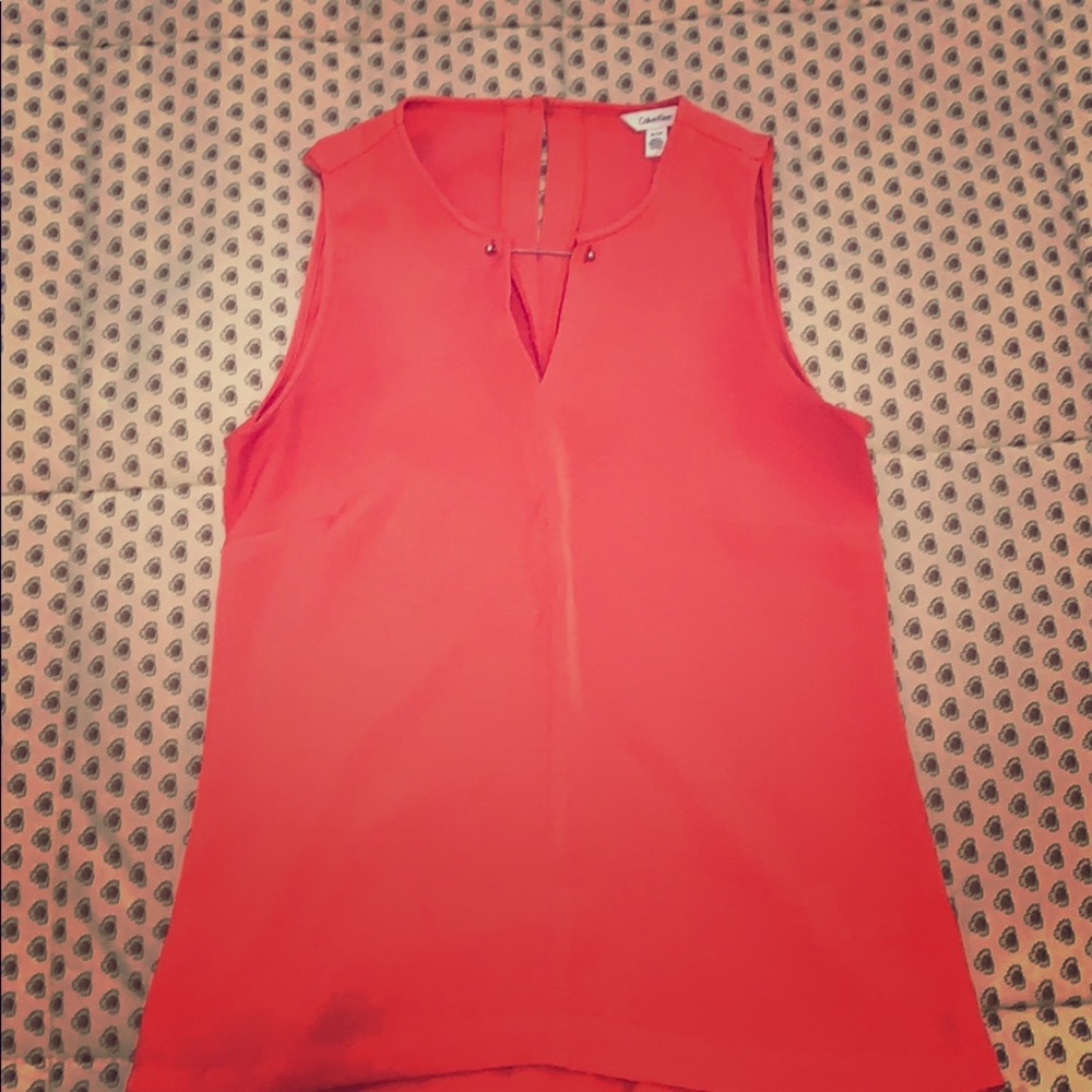 CK coral blouse